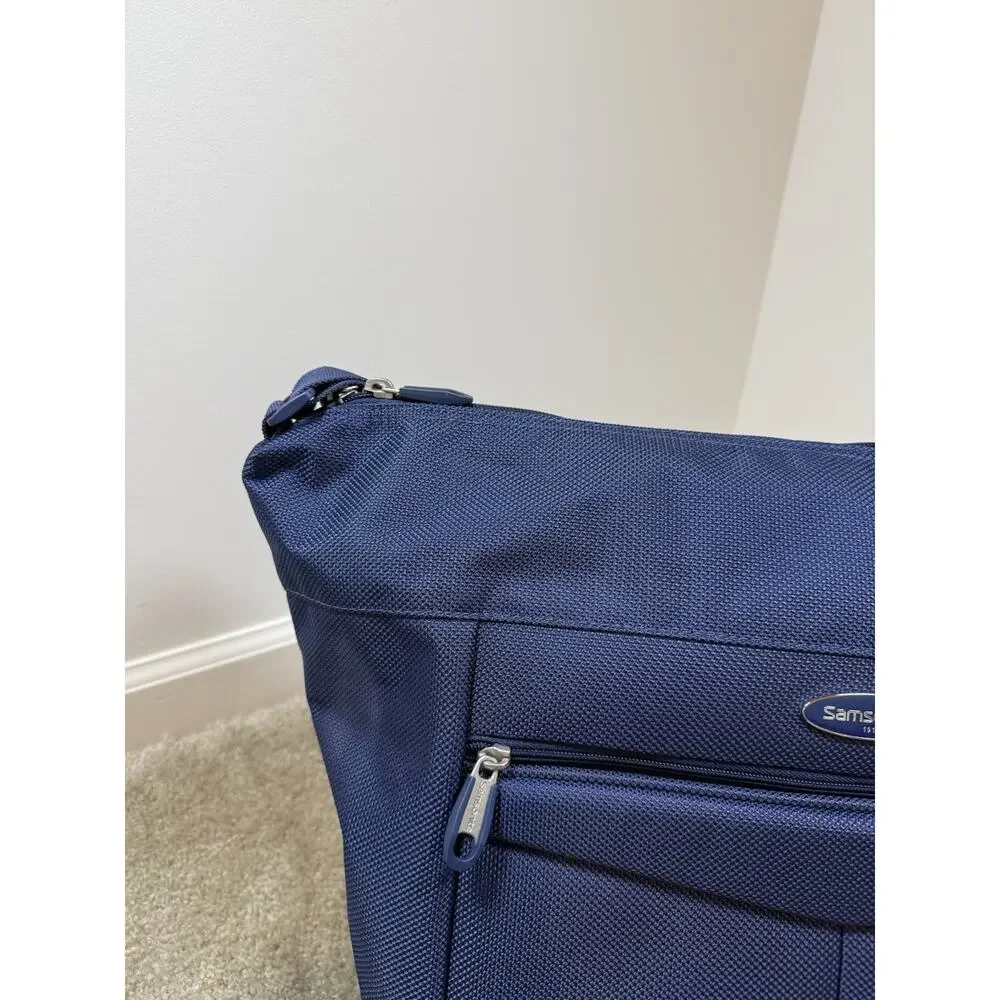 Samsonite Blue Shoulder Travel Bag Weekender Luggage Carry On Overnight Vacation